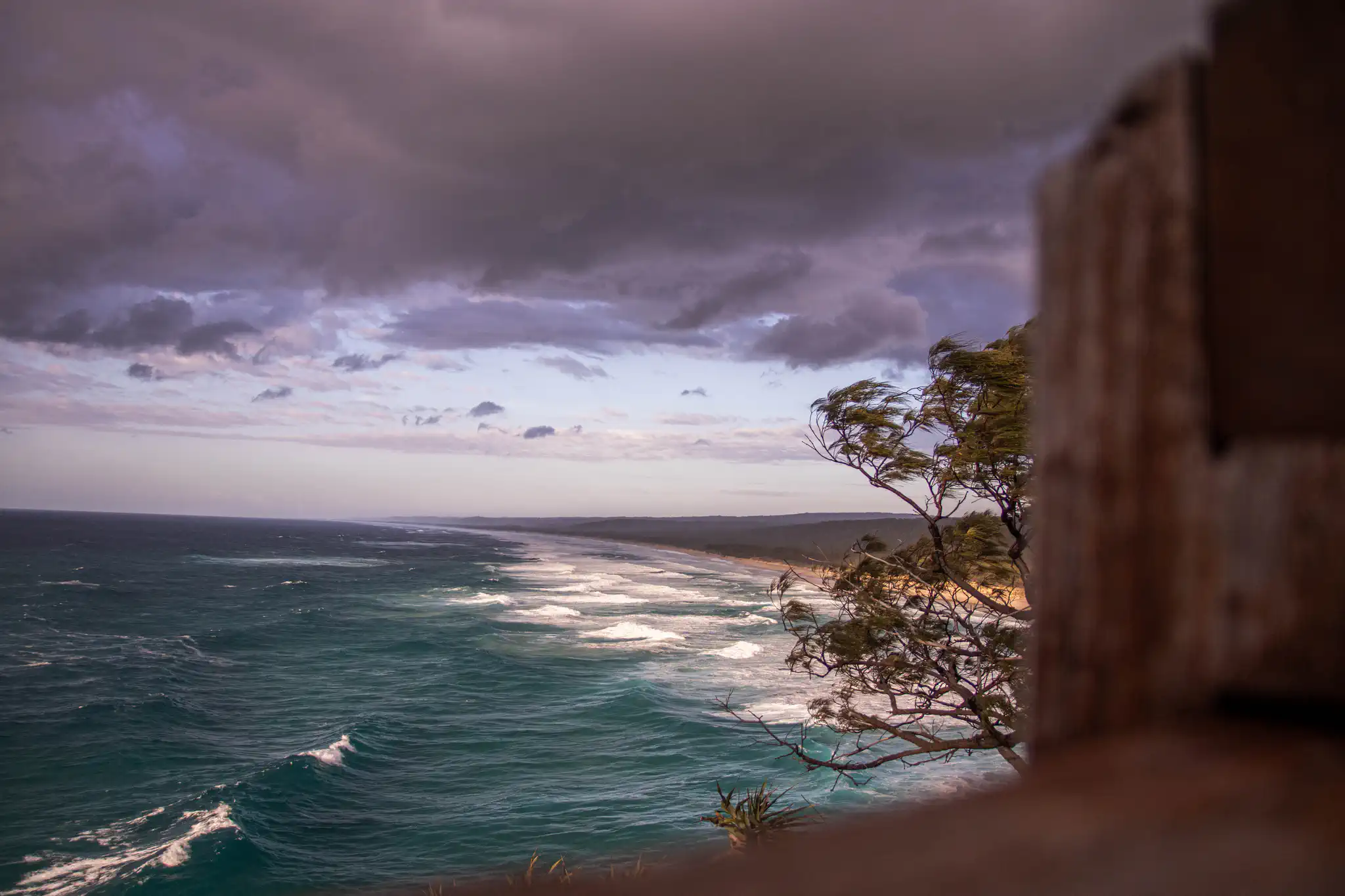 Storms rolling in across Stradbroke Island