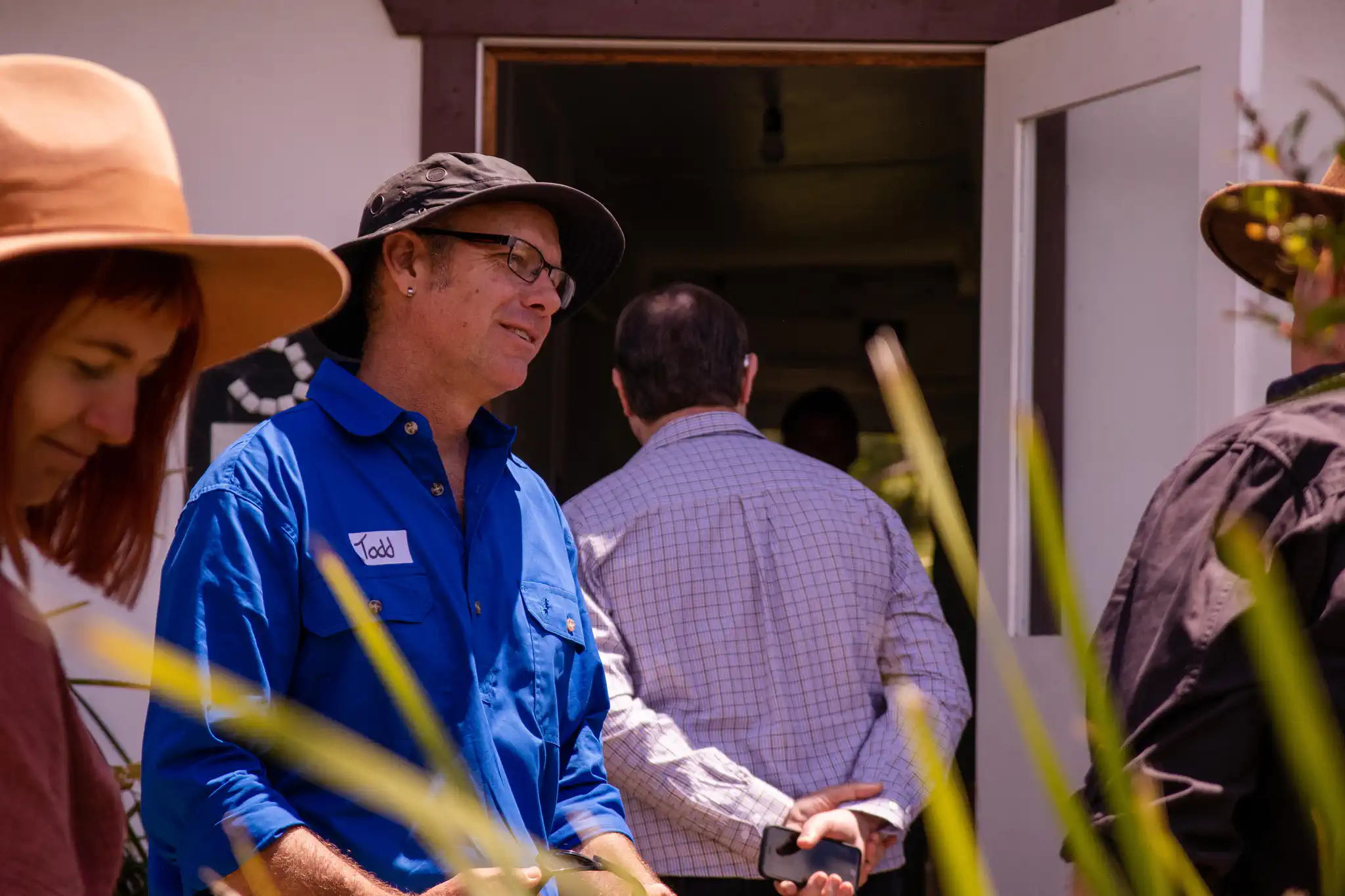 Todd explaining regenerative training center tour
