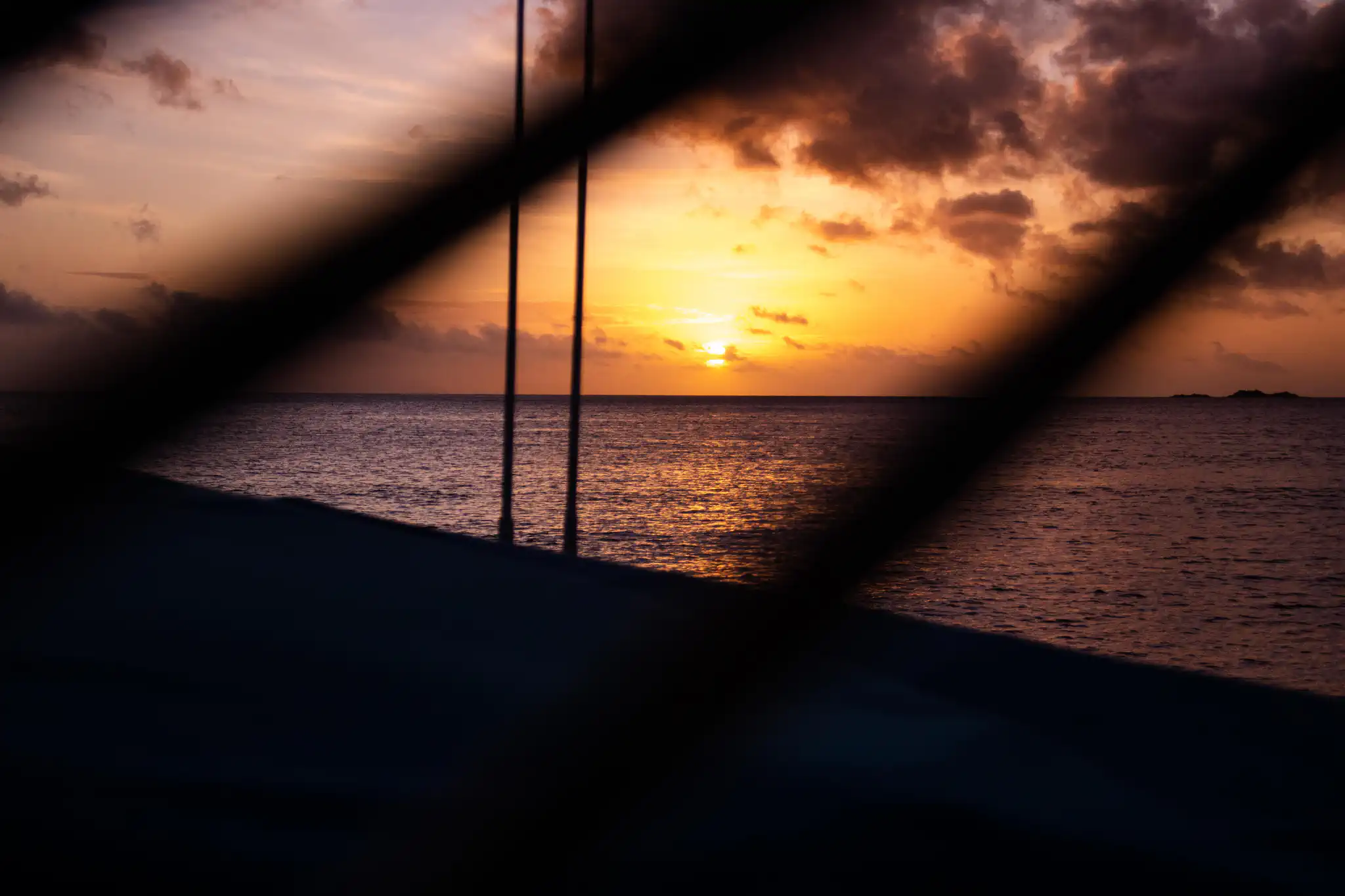 Sunset over the ocean Witsundays